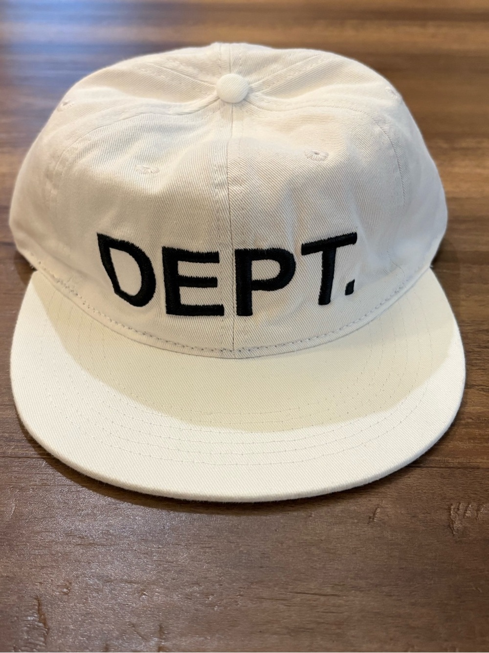 Gallery Dept White Hat with Black DEPT. Embroidery